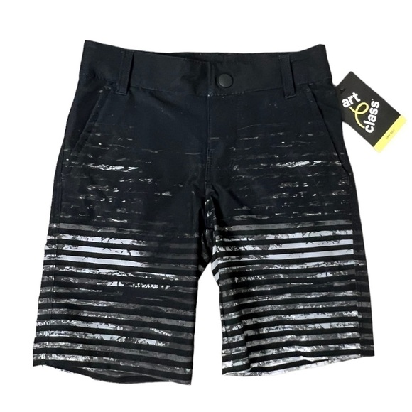 Art Class Boys Striped Hybrid Swim Trunks - Size 5 - Picture 1 of 6